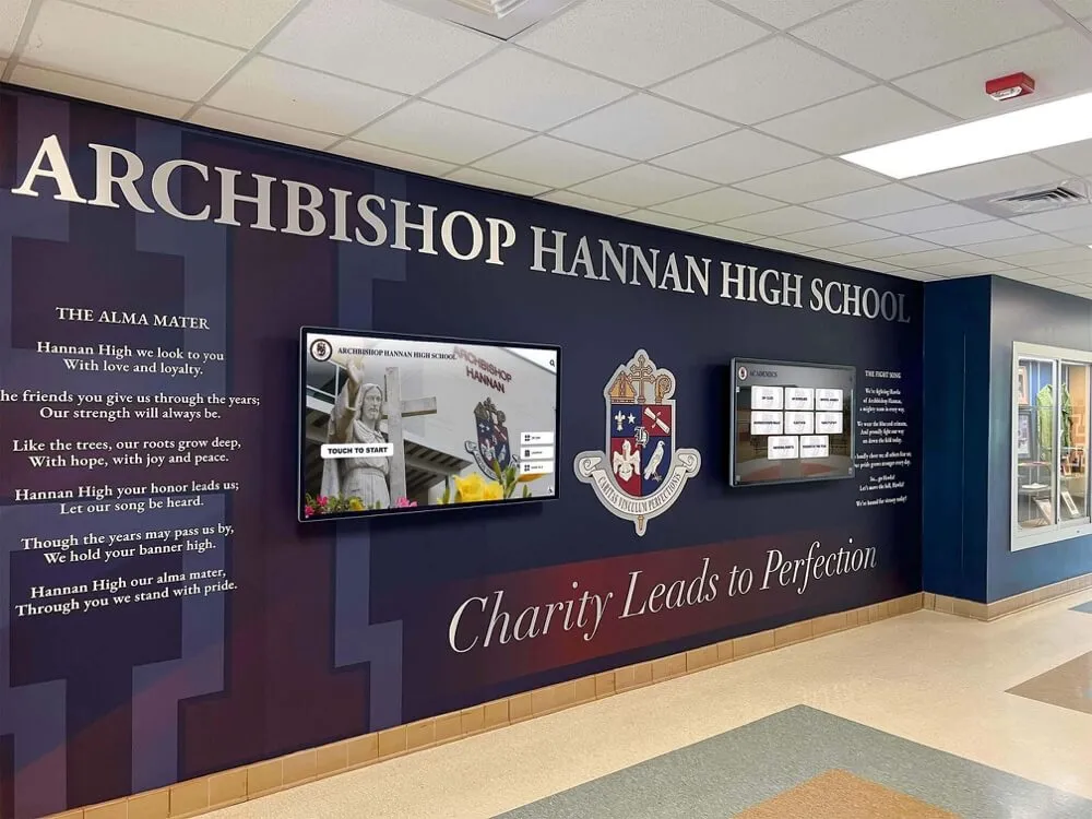 Archbishop Hannan High School - Wall of Fame Installation