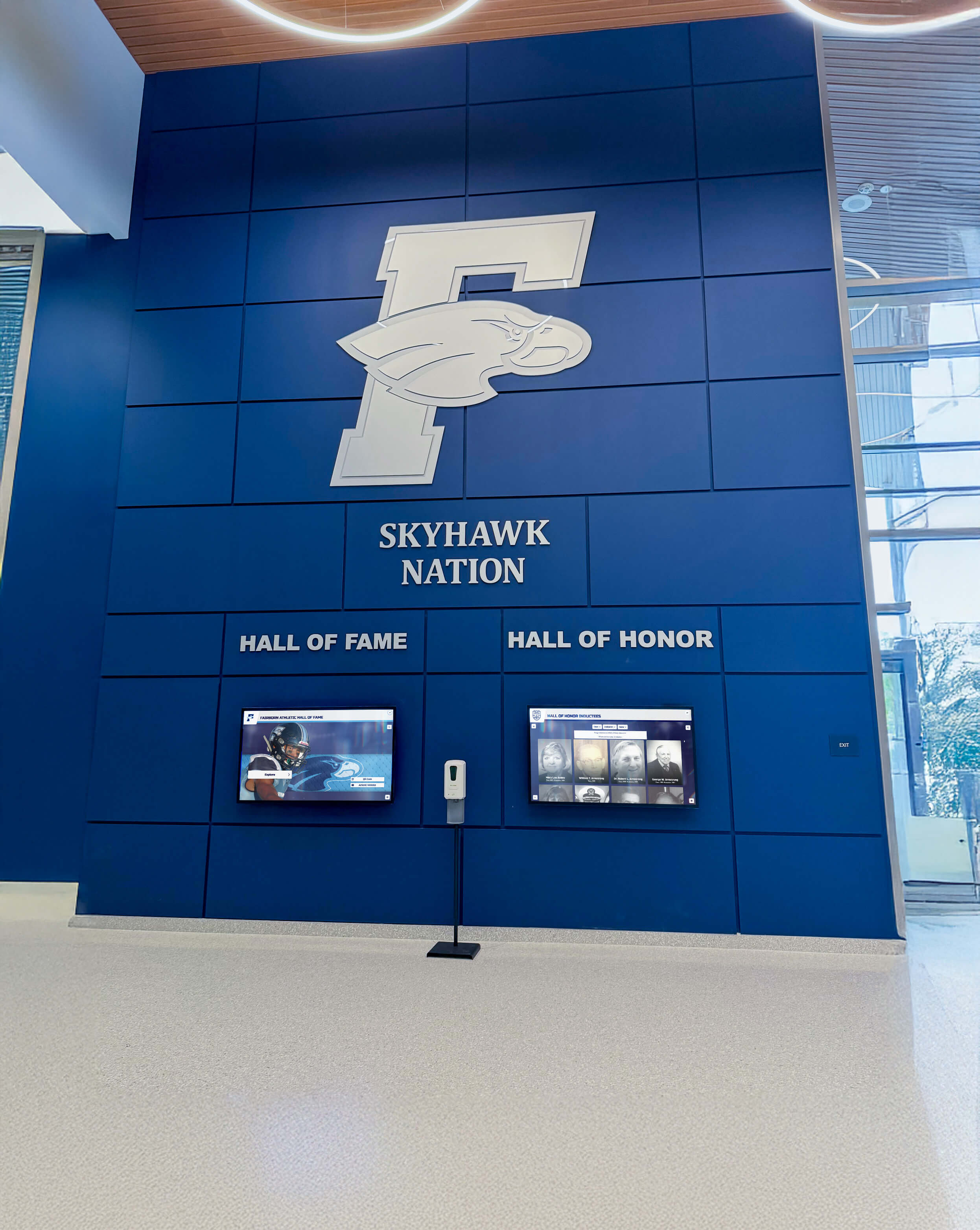 Digital archive display showing historical photographs and documents