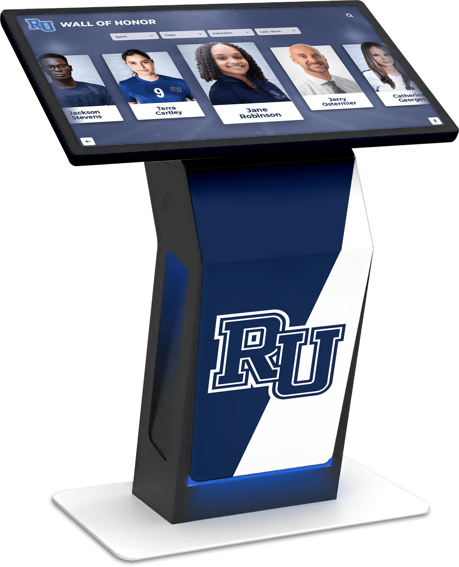 Interactive touchscreen display in school environment