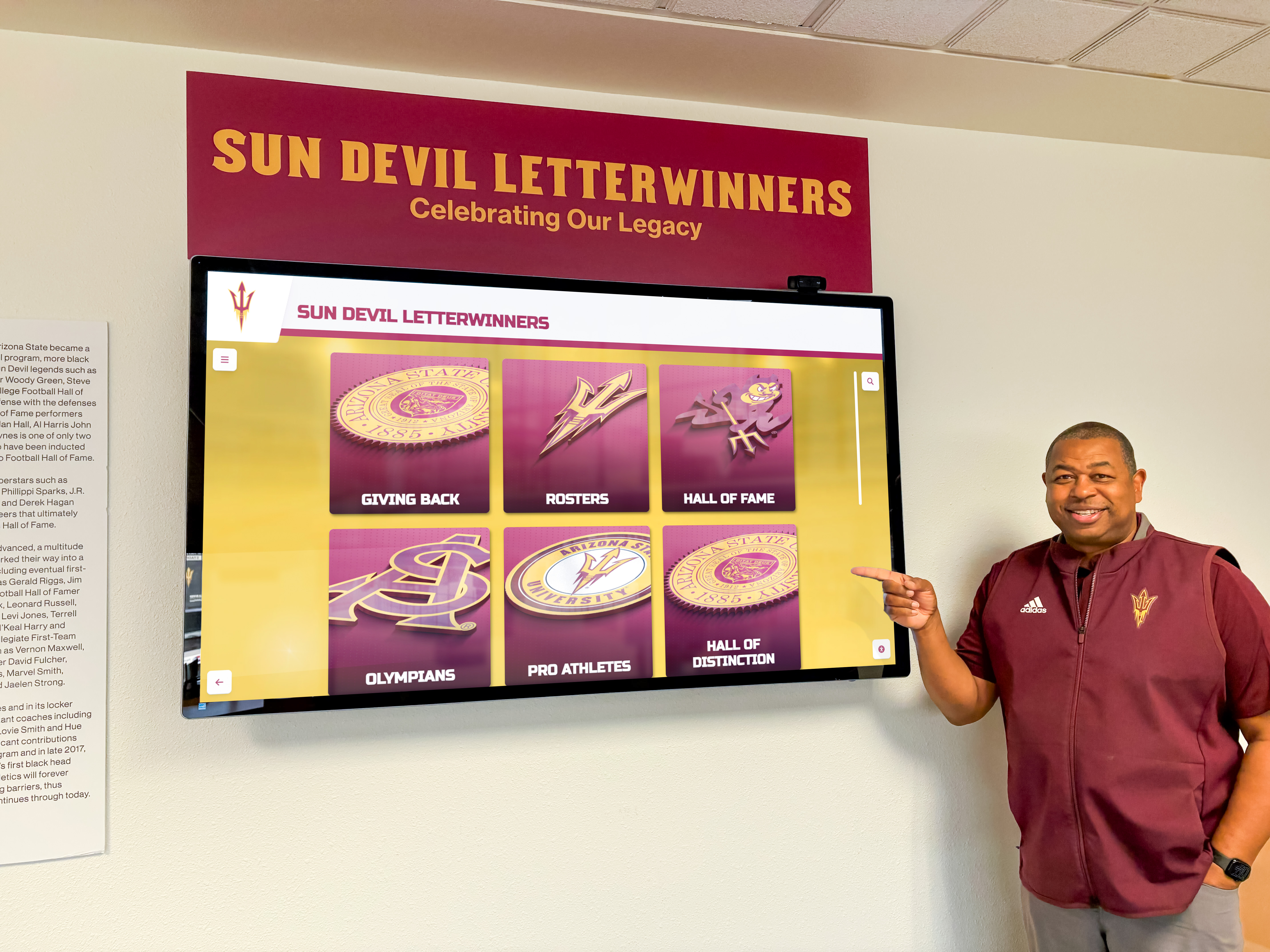 Prospective student-athlete viewing comprehensive athletic recognition