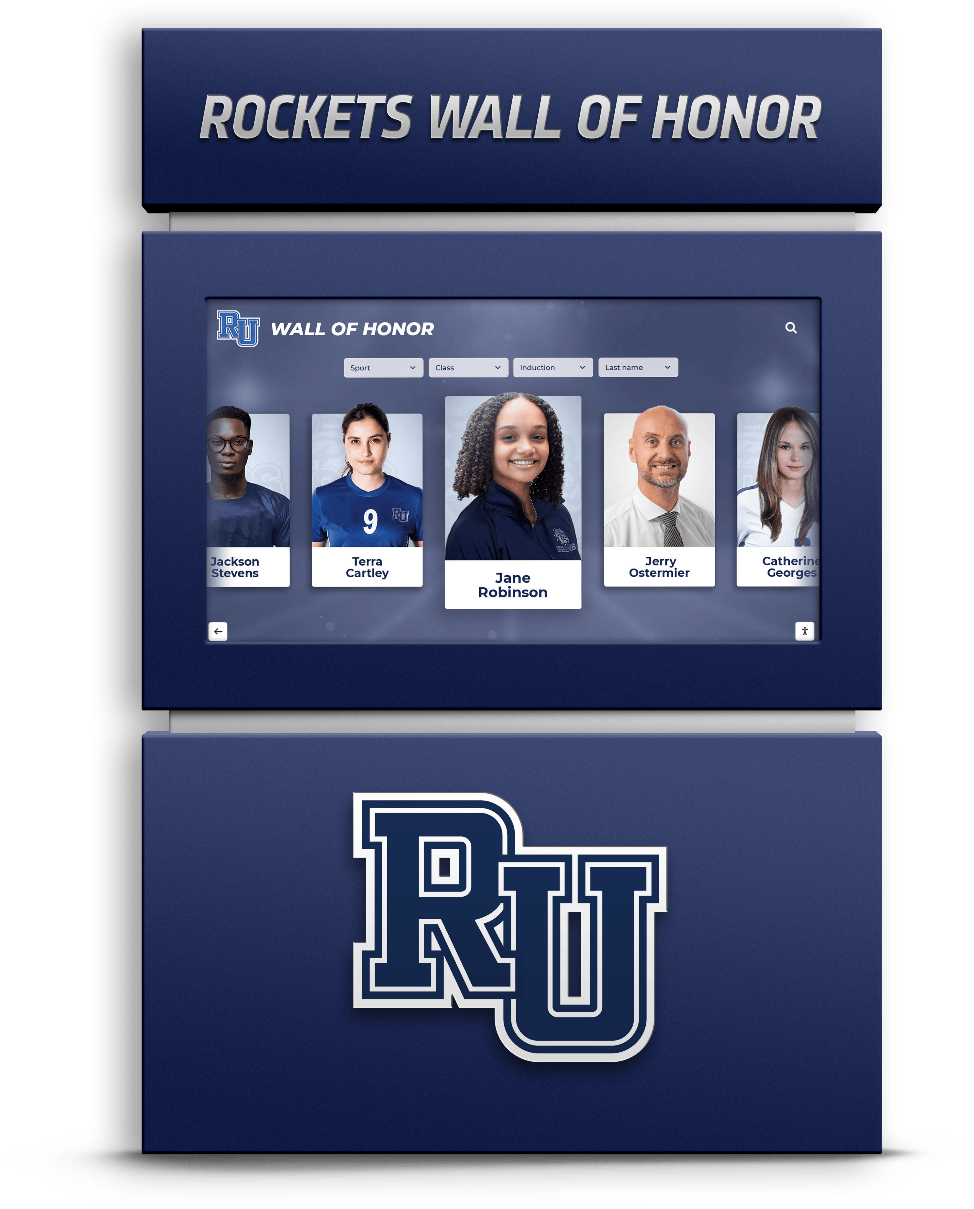 Rocket Alumni Solutions recognition display interface