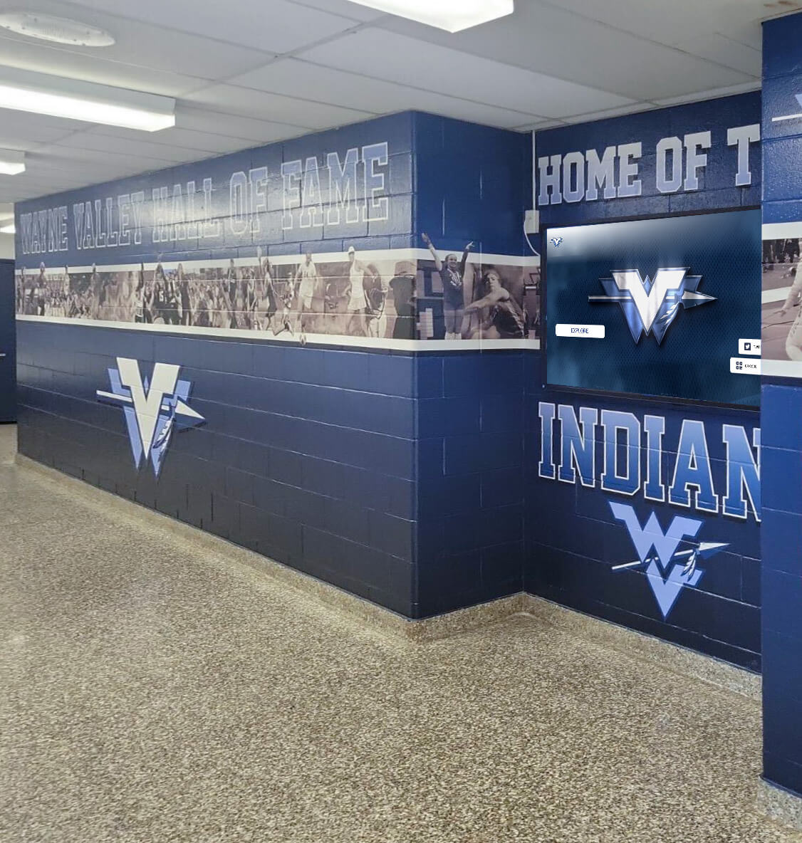 Successfully implemented recognition display in school hallway